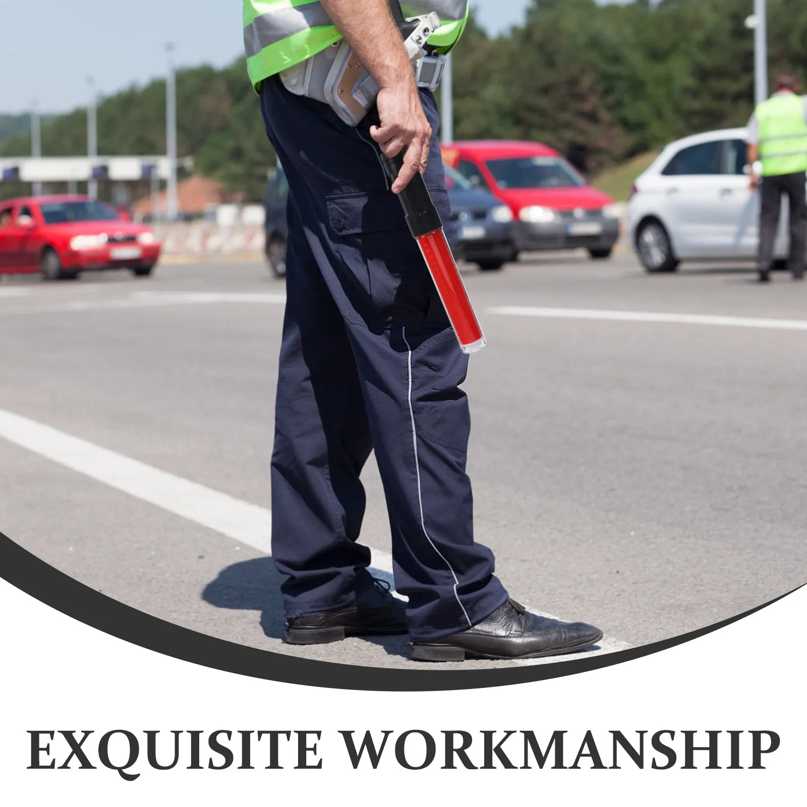 26Cm Portable Traffic LED Wand Emergency Warning Light Stick with Magnetic Hook for Traffic Direction Concerts Safety Signaling