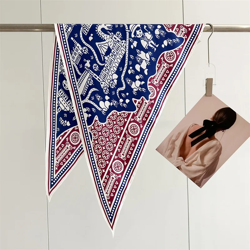 

Italian old money wind mulberry silk twill silk spring new classic cashew flower silk scarf decoration shawl neck ties