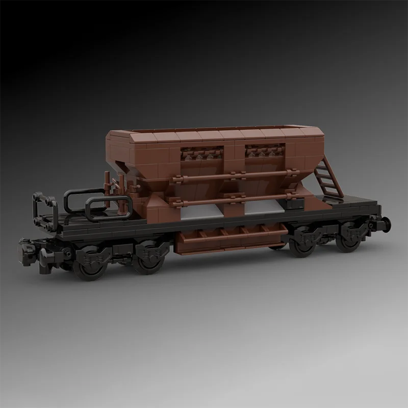 

Конструктор MOC: Коричневый вагон-цистерна, железнодорожный грузовой состав, модель грузового вагона, игрушка-конструктор для детей, подарок