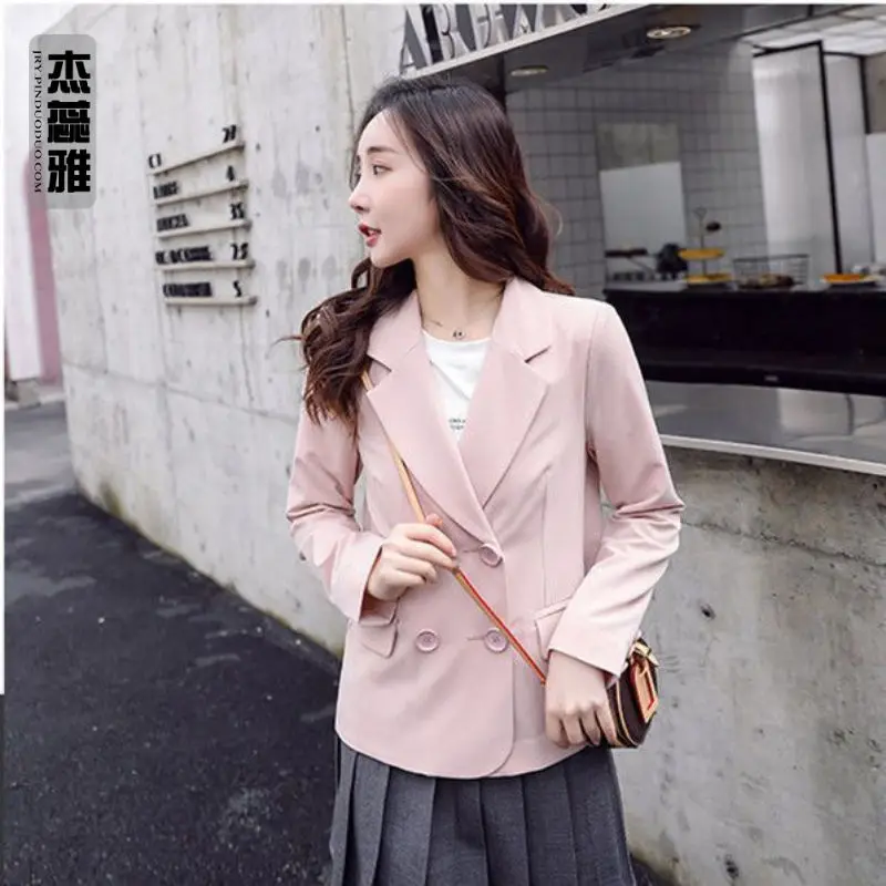 Blazer tasche larghe intagliate intellettuali bottone tinta unita Office Lady Fashion Casual abbigliamento donna 2023 primavera estate