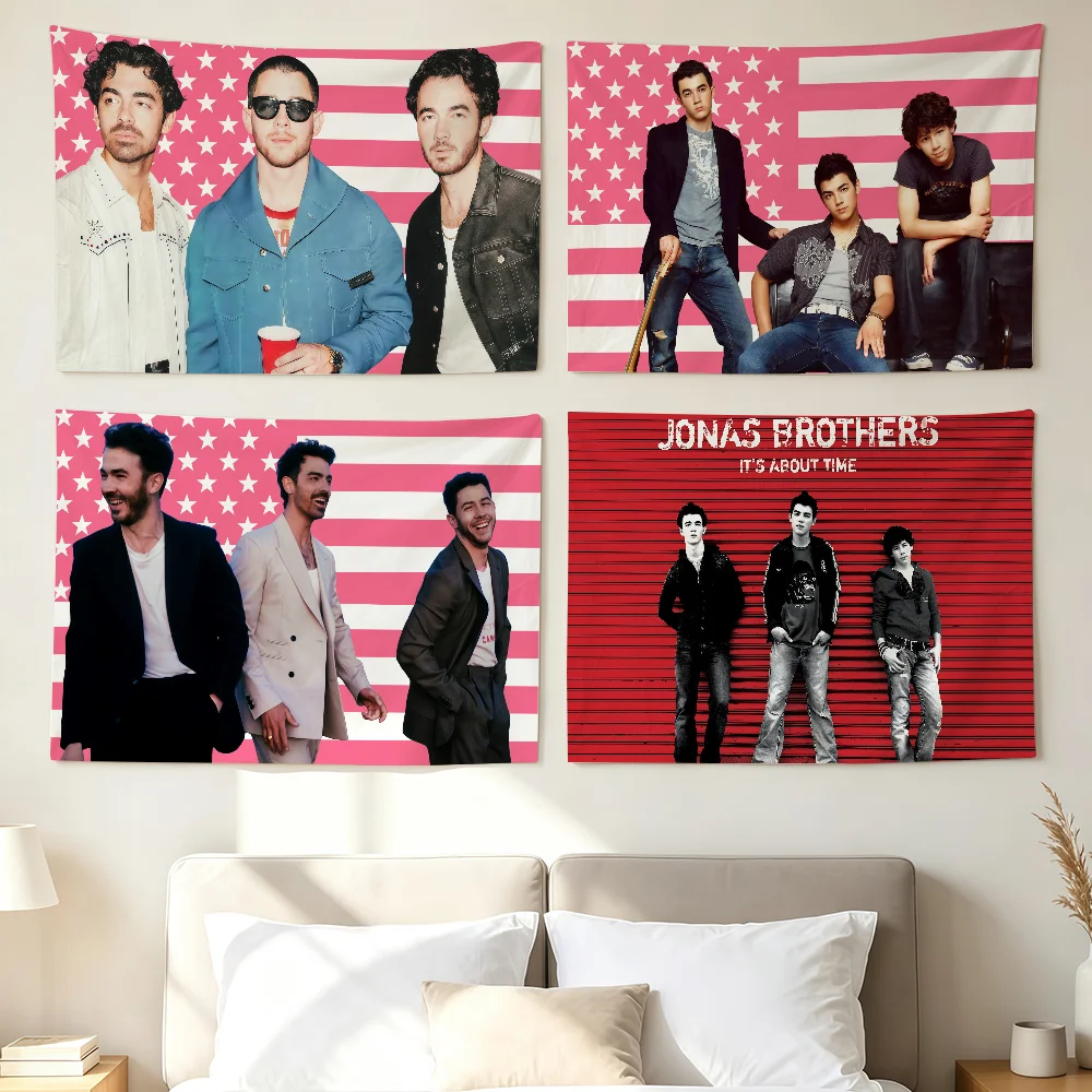 Band J-JONAS B-BROTHERS Flag Wall Decorations Home Decor Suitable For Living Rooms Bedrooms Dormitories Parties And Holidays