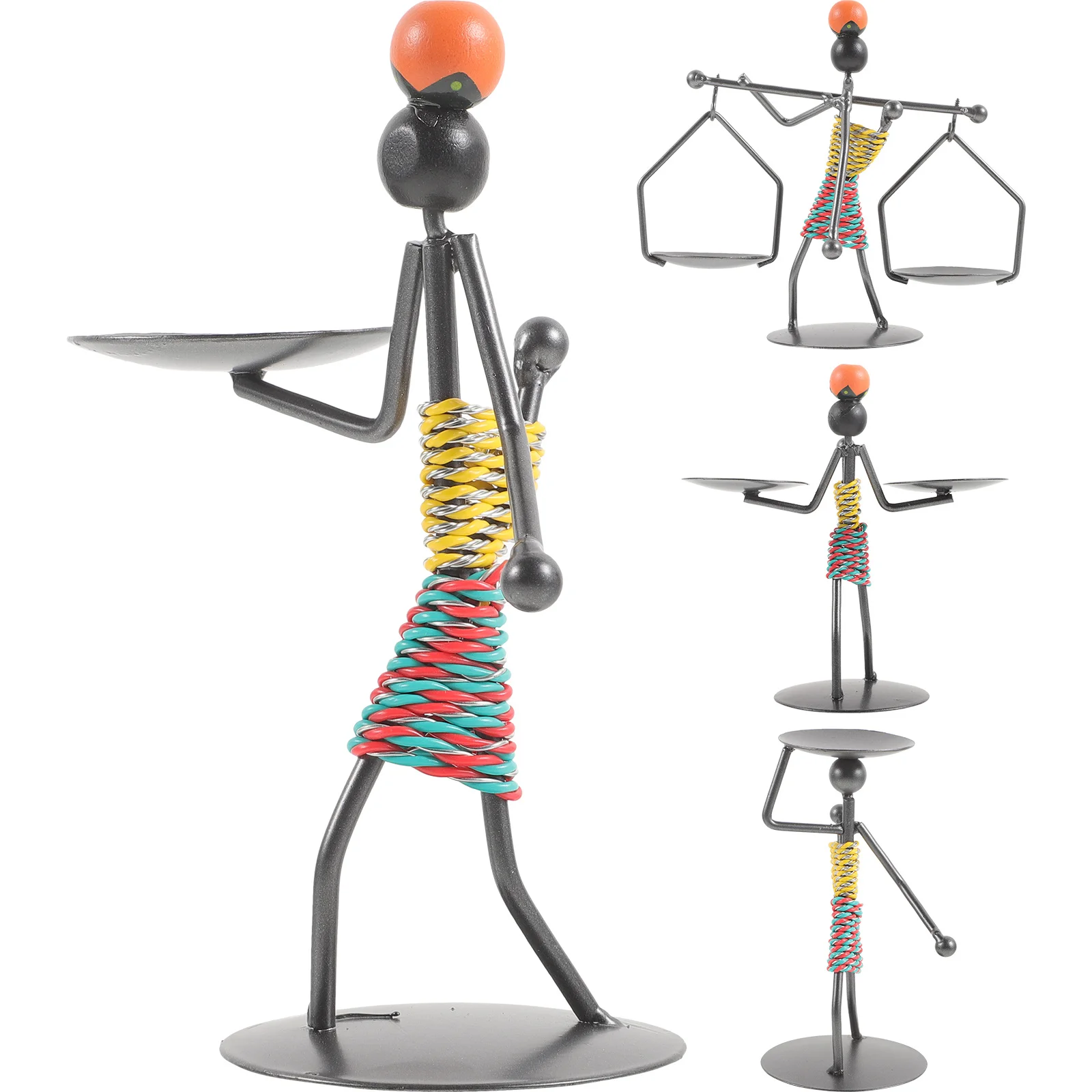 4 قطعة حامل الحديد الشمعدان الزخرفية ريفي حبل القنب رومانسية الزفاف حامل الجدول محور حفلة المنزل