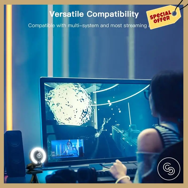 Веб-камера 4K, мини-камера Full HD с заполняющей подсветкой, ноутбук, ПК, компьютер, прямая трансляция, видео, веб-камера, микрофон, веб-трансляция-WMAN