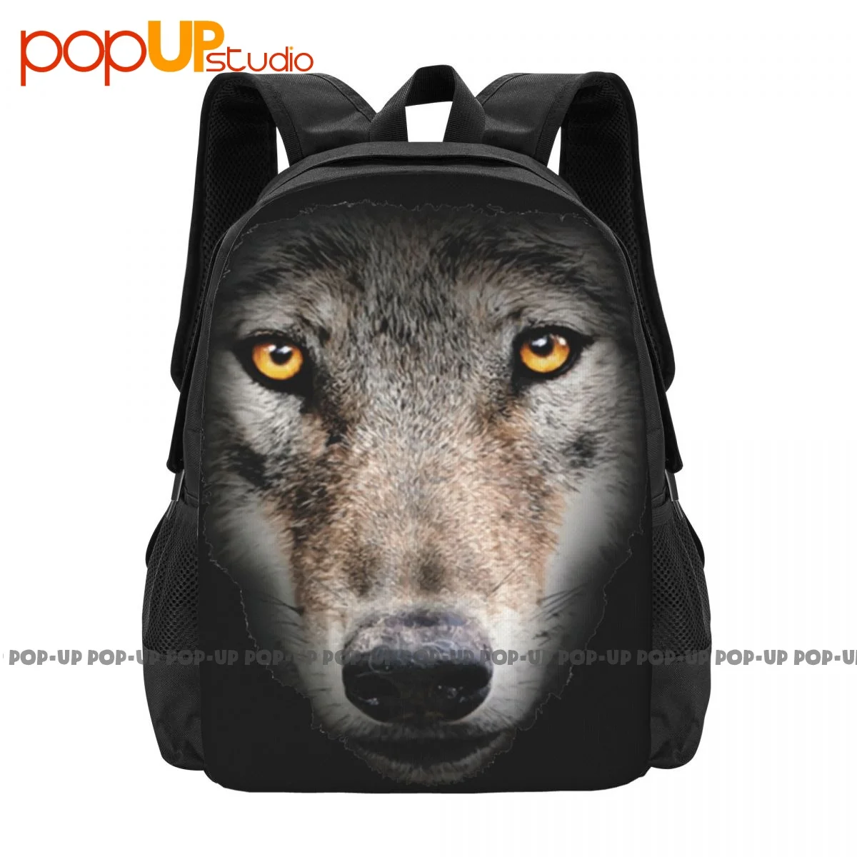 Moon Animal Howling Dog Big Wolf Face Backpack Large Capacity Newest Foldable Gymnast Bag Riding Backpack