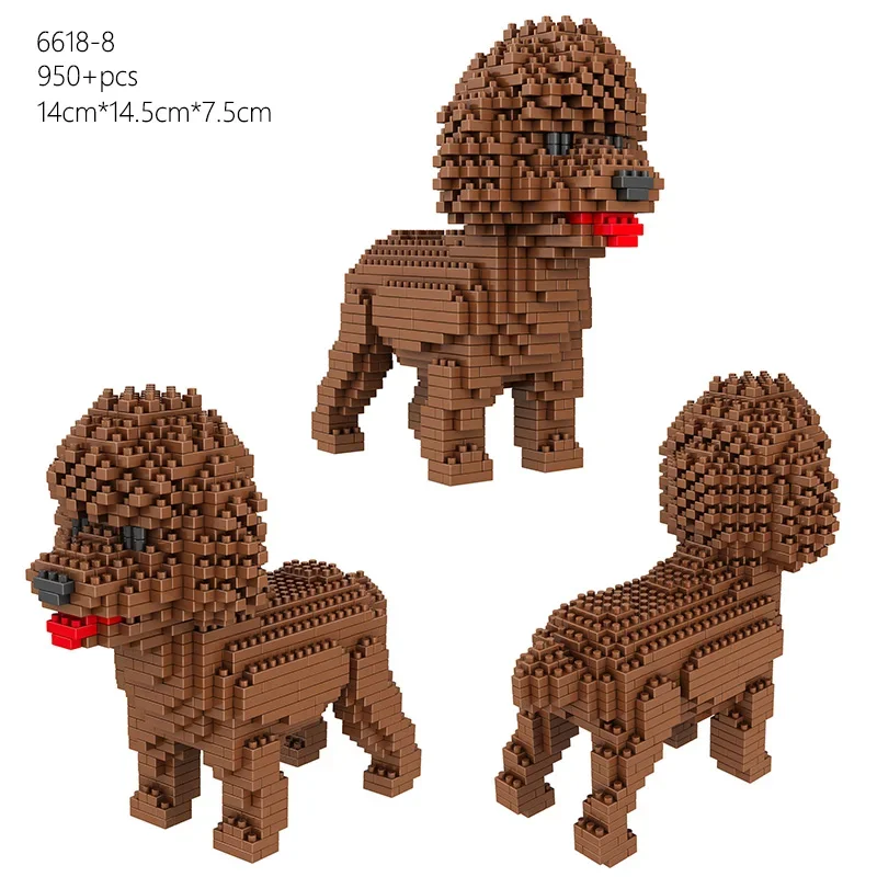 Golden Retriever Micro Mini Toy DIY-model Creatief bouwspel - Blokken met verzamelobject voor huisdieren, uniek cadeau-idee