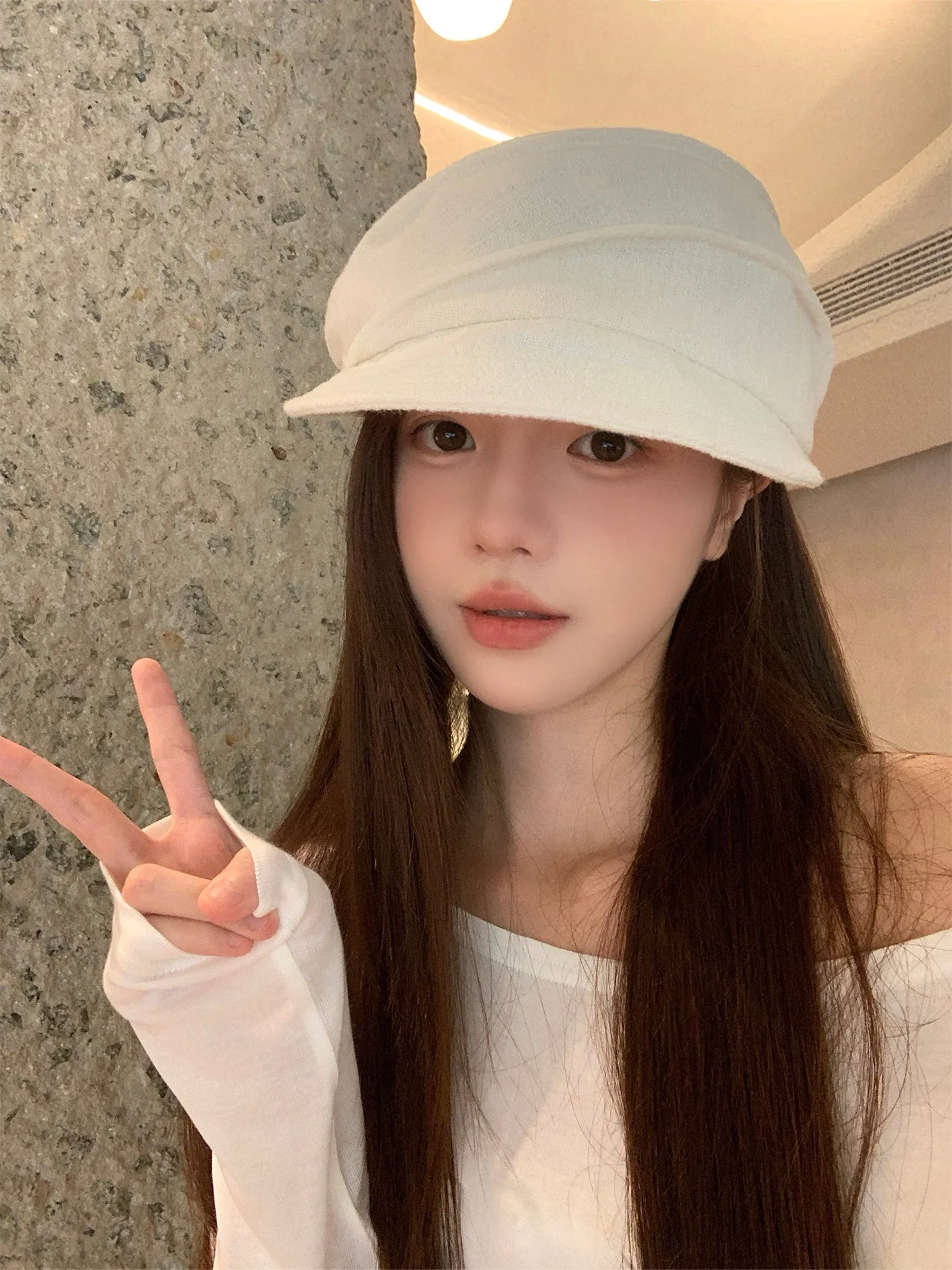 Retro Japanese Style Hanflax Beret Hat Women's Spring Summer New All-Match Small Face Artistic Style Newsboy Painter Hat