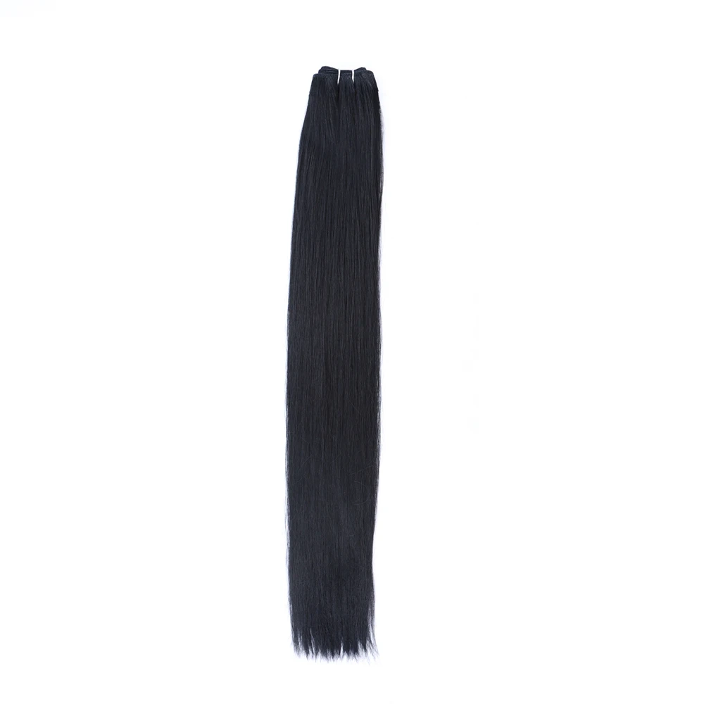 Pacotes de cabelo liso sintético para mulheres, resistente ao calor, extensões de fibra, tecidos africanos, 100g Pack, 10 "-30"