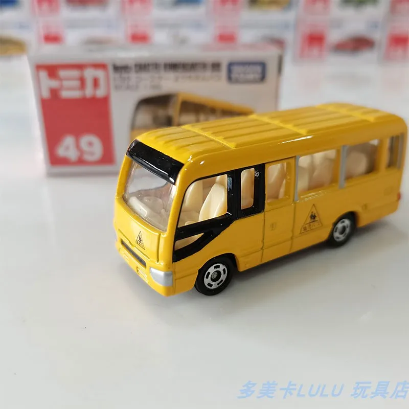 In Stock Original Tomica No.49 Toyota Coaster Kindergarten Bus Alloy Car Model Takara Tomy Diecast Vehicle Kids Toy Collectible