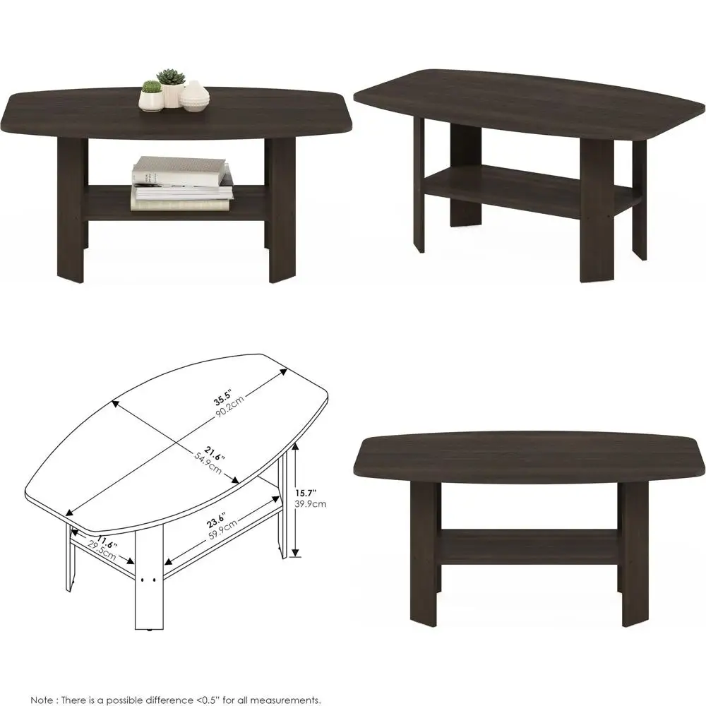 Elegant Coffee Table in Rich Brown