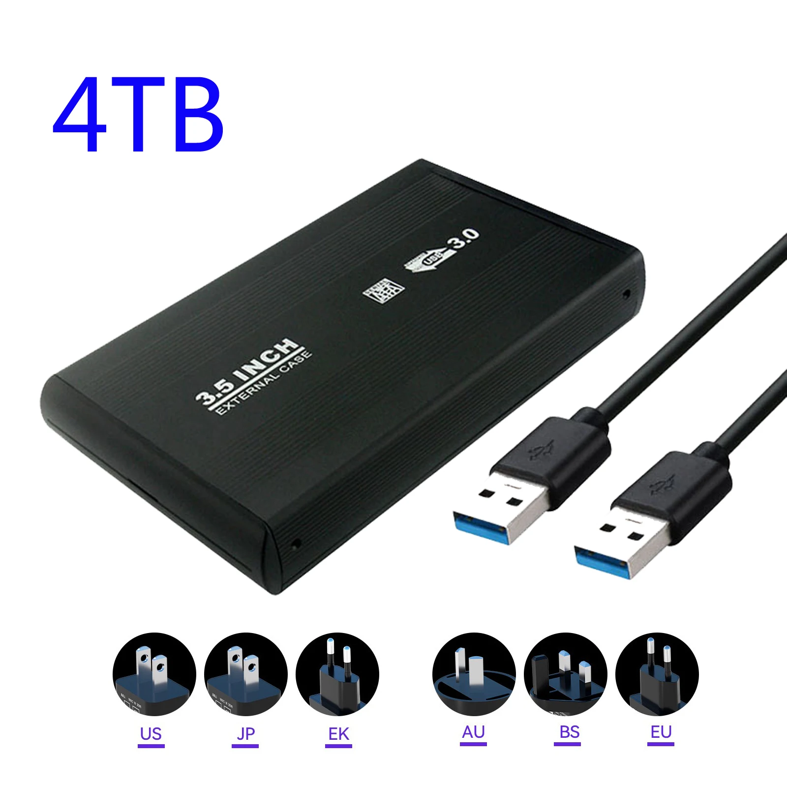 NEW 4TB External Portable USB3.0 C Solid State Drive Rugged Design Shock Resistant Storage 3.5