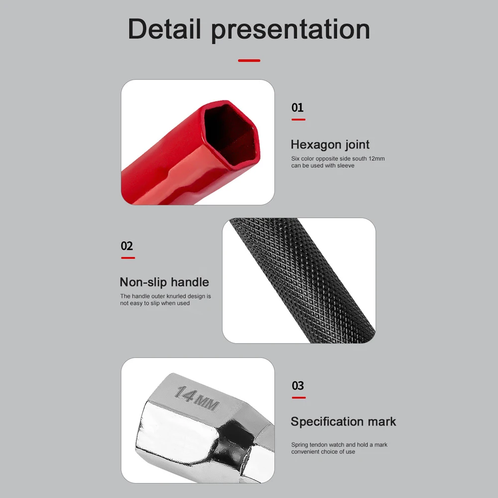 Home Kitchen Bathroom Sink Wrench Faucet Valves Installation and Disassemble Wrench Set WaterPipe Spanner Wrench Socket Kit
