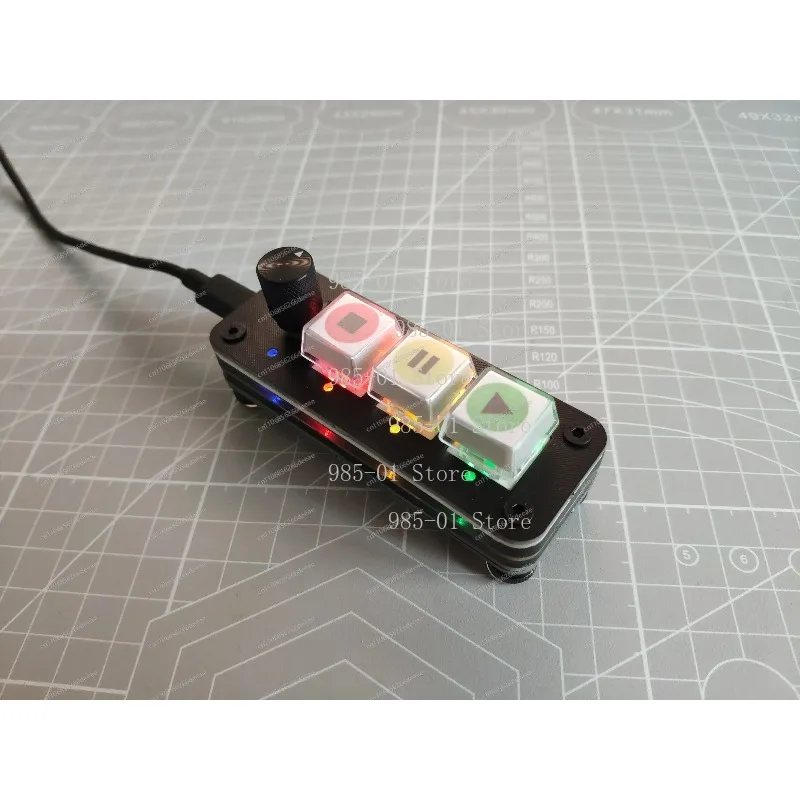 3 Key Knob Media Controller YBJ, Driver-Free Professional Music Playback Control Device