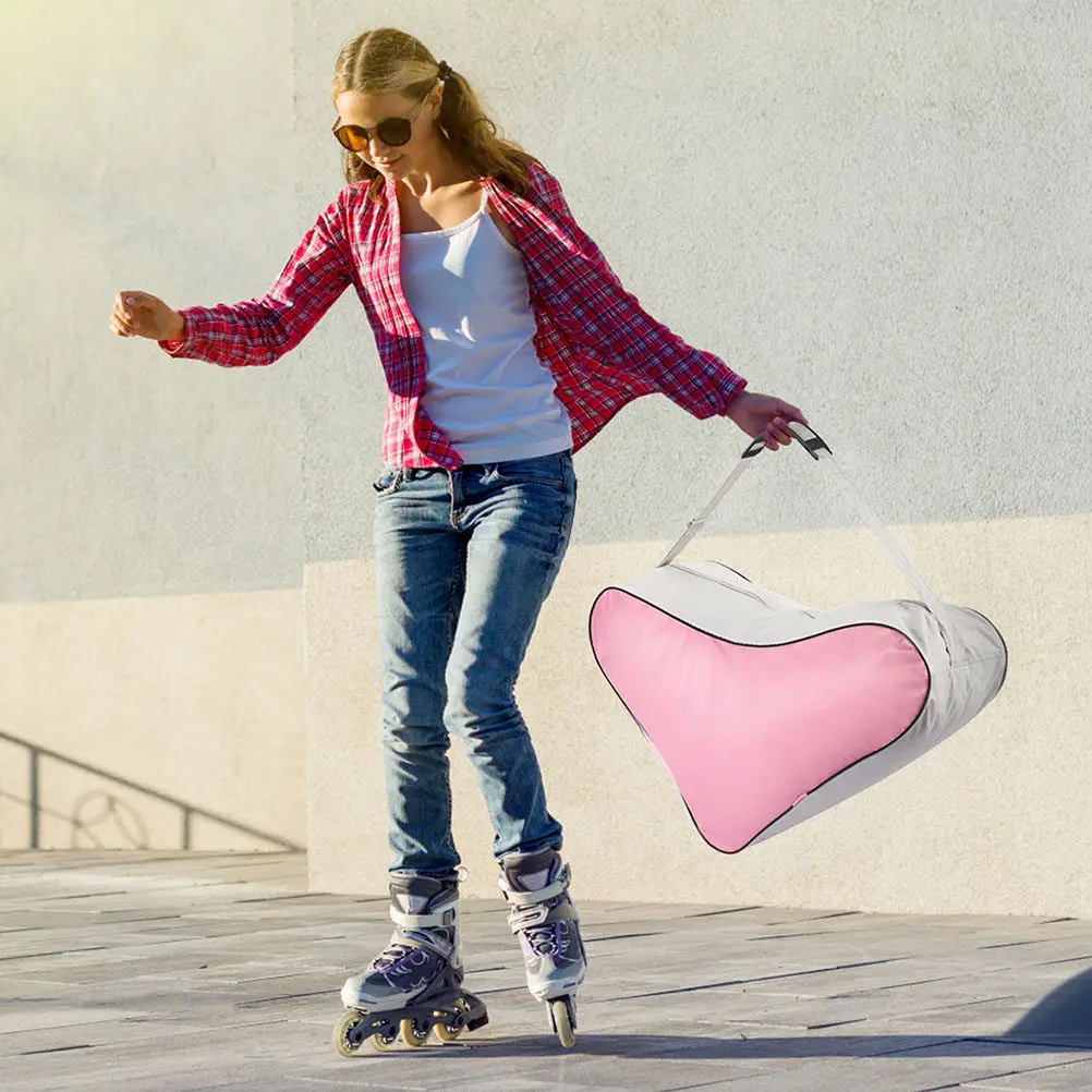 

2Pcs Roller Skate Bags Triangle Tote Bag Durable Portable Ice Skates Storage Pouch Lightweight Stylish Roller Skating Handbags