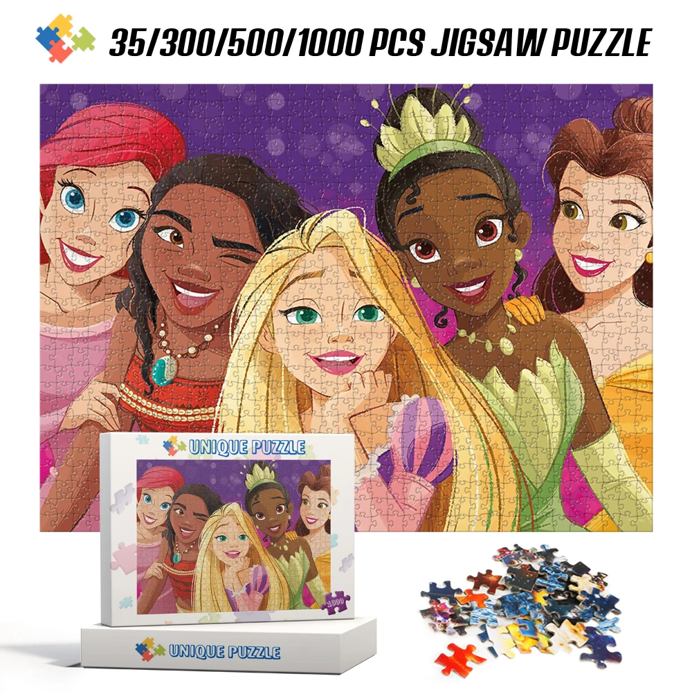 

Disney Princess Toys 1000 Piece Puzzles for Adults Anime Jigsaw Puzzle for Kids Early Childhood Education Toys Gifts for Family