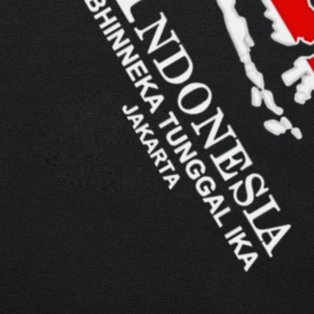 مضحك اندونيسيا الاندونيسية IDN خريطة الجرافيك تي شيرت الرجال النساء موضة عادية التي شيرت 100% القطن فضفاض المتضخم تي شيرت الصيف #3