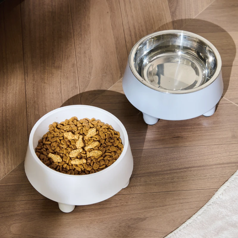 New Elevated Pet Food and Water Bowls Raised with Stainless Steel Bowl for Small Dogs Cats Washable Easy To Cleaning Pet Product