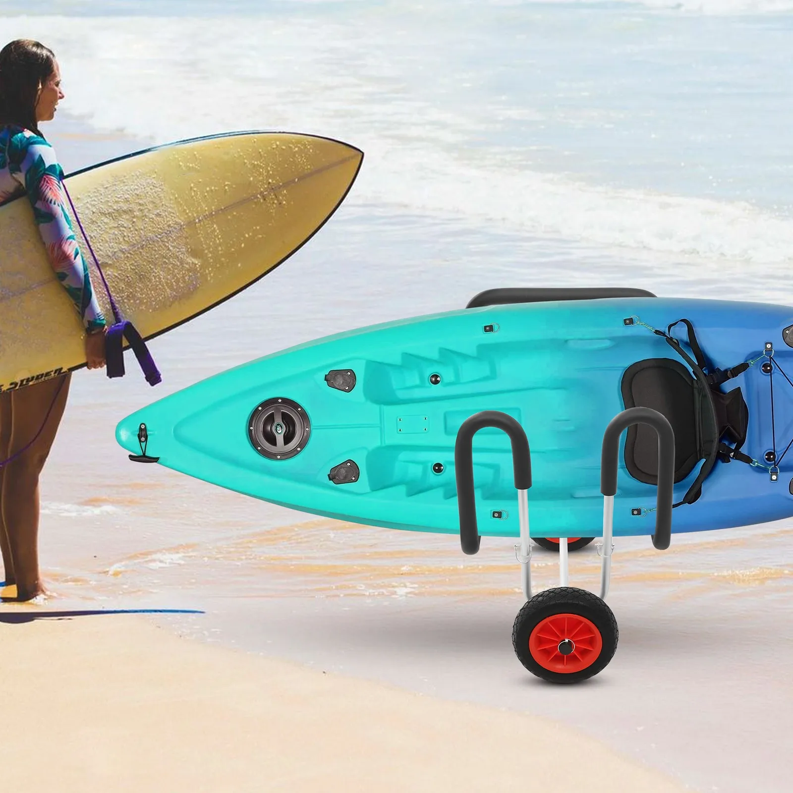 

Тележка-переноска для каяков и SUP-досок: легкая, прочная, алюминиевая конструкция