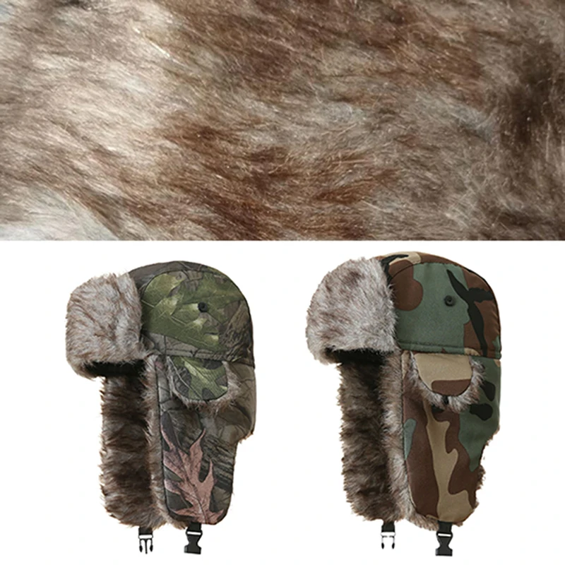 Winter Fluffy Fur Warm Caps Trapper Aviator Trooper Russian Ski Hat Earflap Windproof Waterproof Lei Feng Cap Unisex Bomber Hats