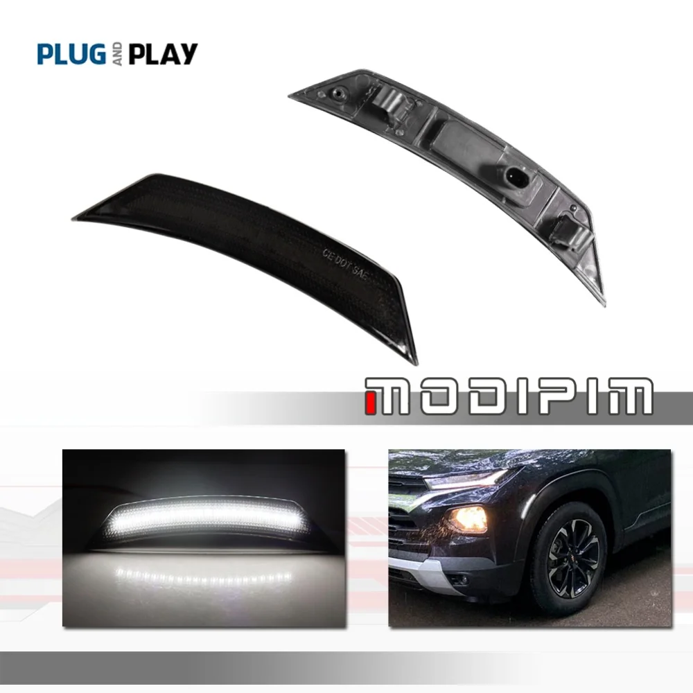 

Car LED Front Bumper Side Marker Driving Lights For Chevrolet Chevy Trailblazer 2021 2022 2023 2024 2025 Fender Flare Lamps 12V