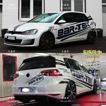適用於大眾高爾夫6、高爾夫7、高爾夫8 GTI車身訂製運動時尚賽車乙烯基貼紙配件 10 最佳銷售 汽車貼紙 - №10