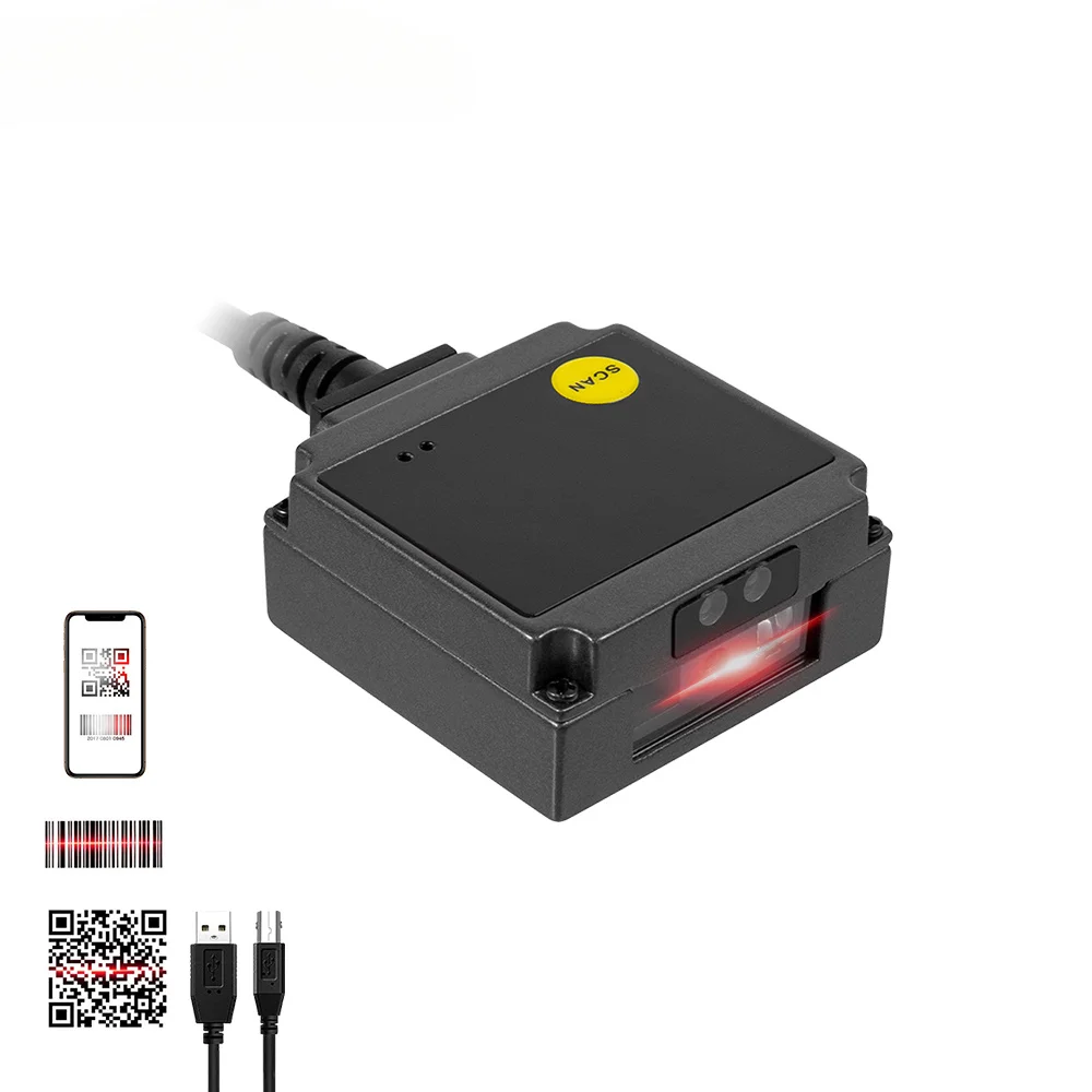 Mini USB Fixed Mount 2D Barcode Reader Module CMOS Scan Engine Barcode Scanner