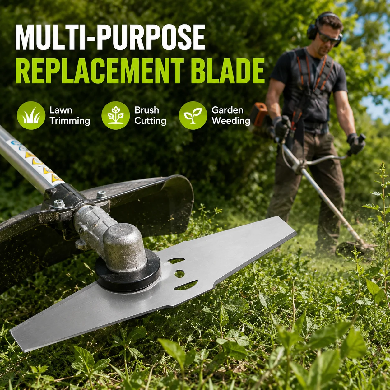 Picture 5: 150mm Alloy Replacement Saw Blade, Metal Trimmer Head for Cordless Lawn Mower, Garden Grass Cutting Machine Accessory