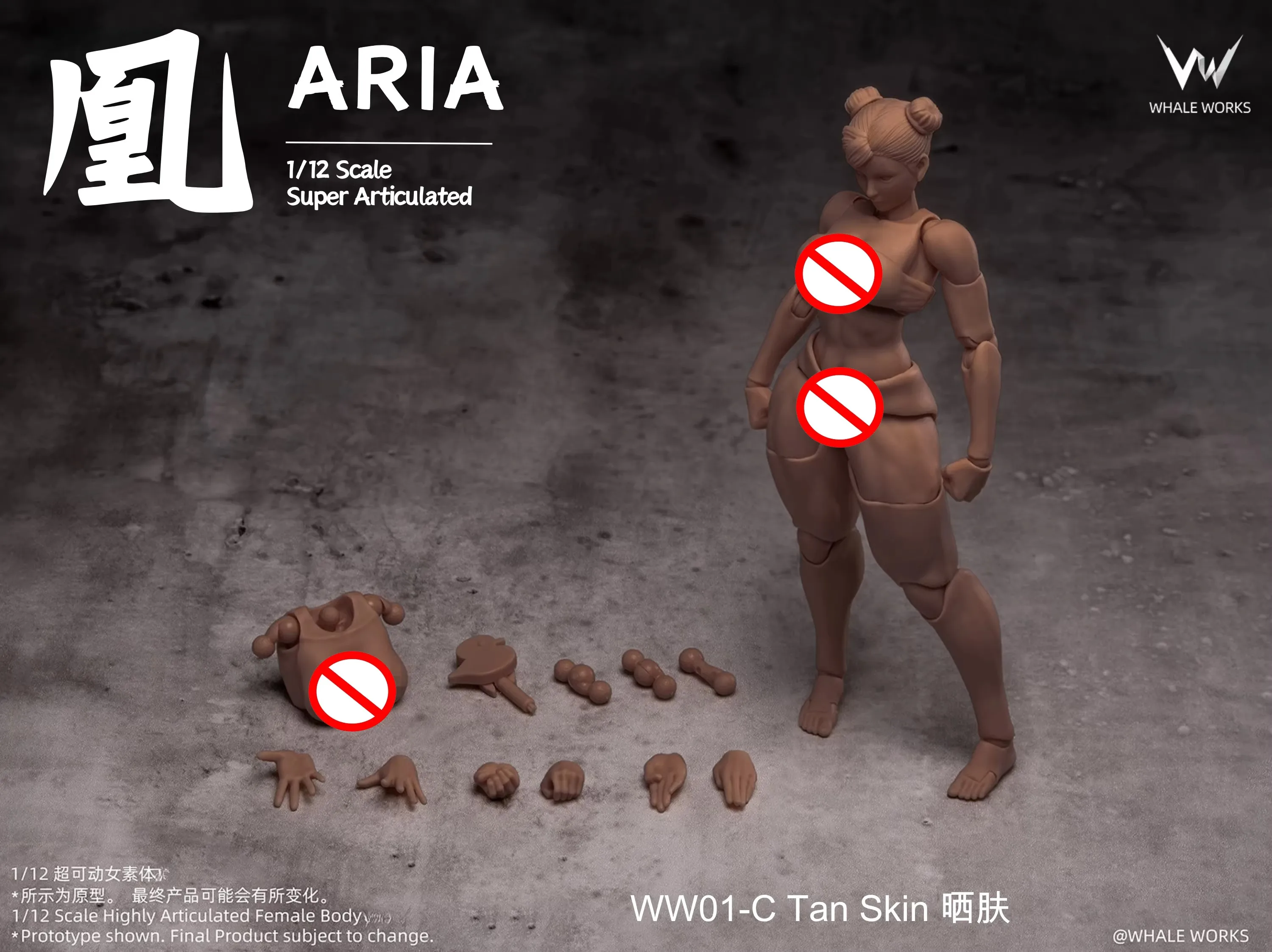 Whale Works Ww01/02 1/12 Scale Super Articulated Female Body