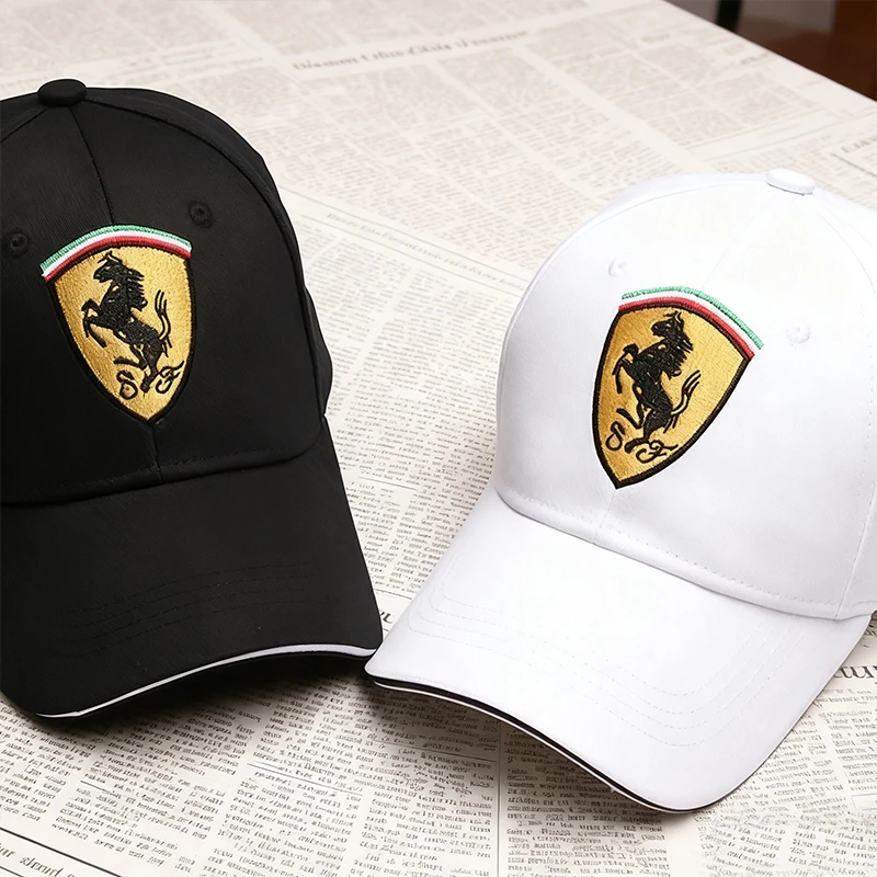 

Car Baseball Cap Spring And Autumn Outdoor Universal Adjustable Casual Hats Sunscreen Hat For Ferrari 458 488 599 612 FF F12
