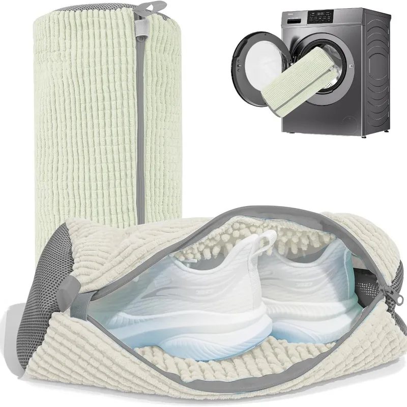 Padded Shoe Washing Bag For Washing Machine Sneaker Laundry Bag With Zipper For Shoe Cleaning And Protection