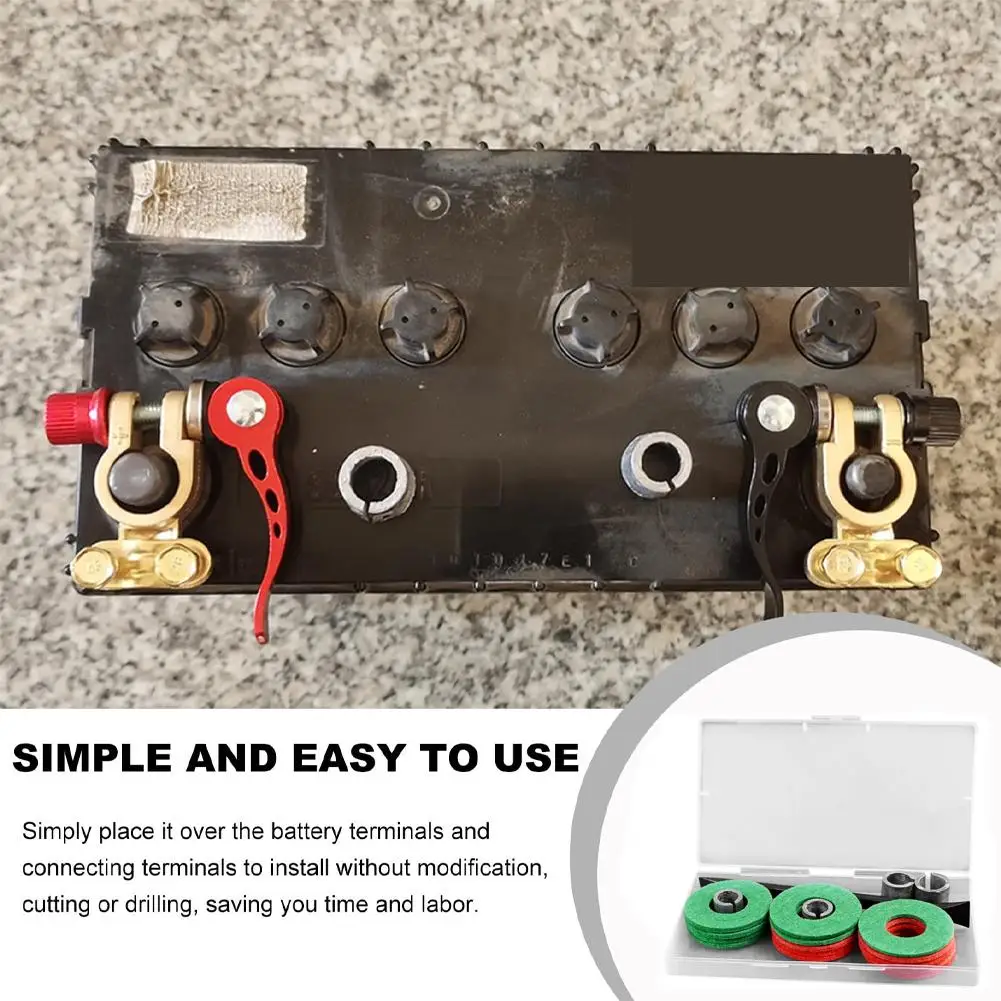 

12 штук антикоррозийных шайб для клемм аккумулятора, защитные прокладки для автомобильных клемм T6S0