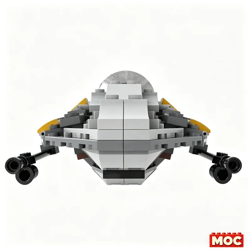 161PCS Delta 7 Space Fighter Sci-Fi Space Ship MOC Model Building Blocks DIY Assembly Educational Toy Birthday Christmas Gifts