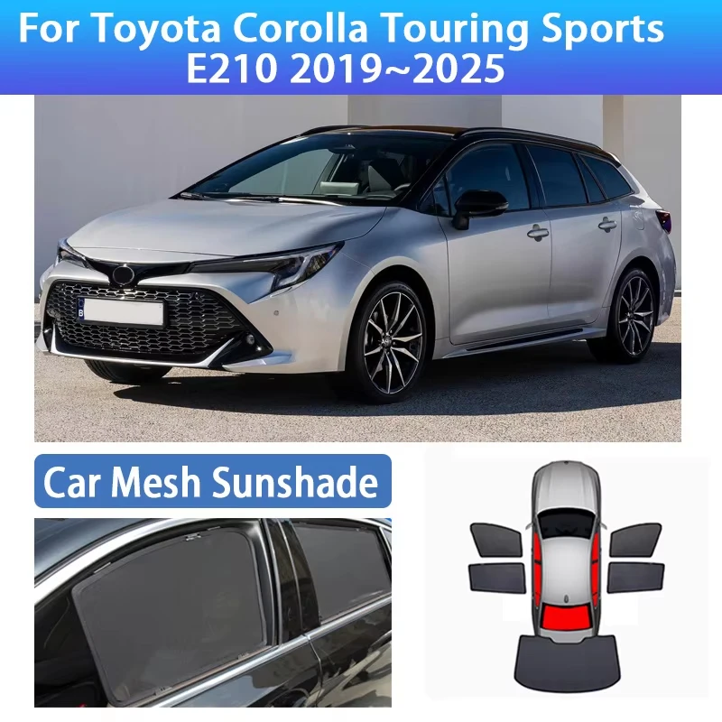 Car Magnetic Sunshade For Toyota Corolla Touring Sports E210 2019~2025 2021 Window Mesh Shades Sun Visors Curtains Accessories