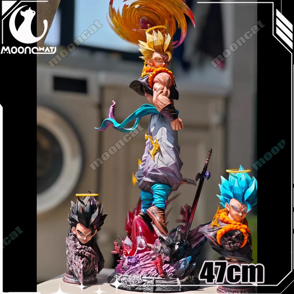 

47cm Jt Dragon Ball Figure Clouds Rising Gogeta Figures Super Saiyan 3 Gogeta Figurine Statue Pvc Anime Model Ornament Toy Gifts