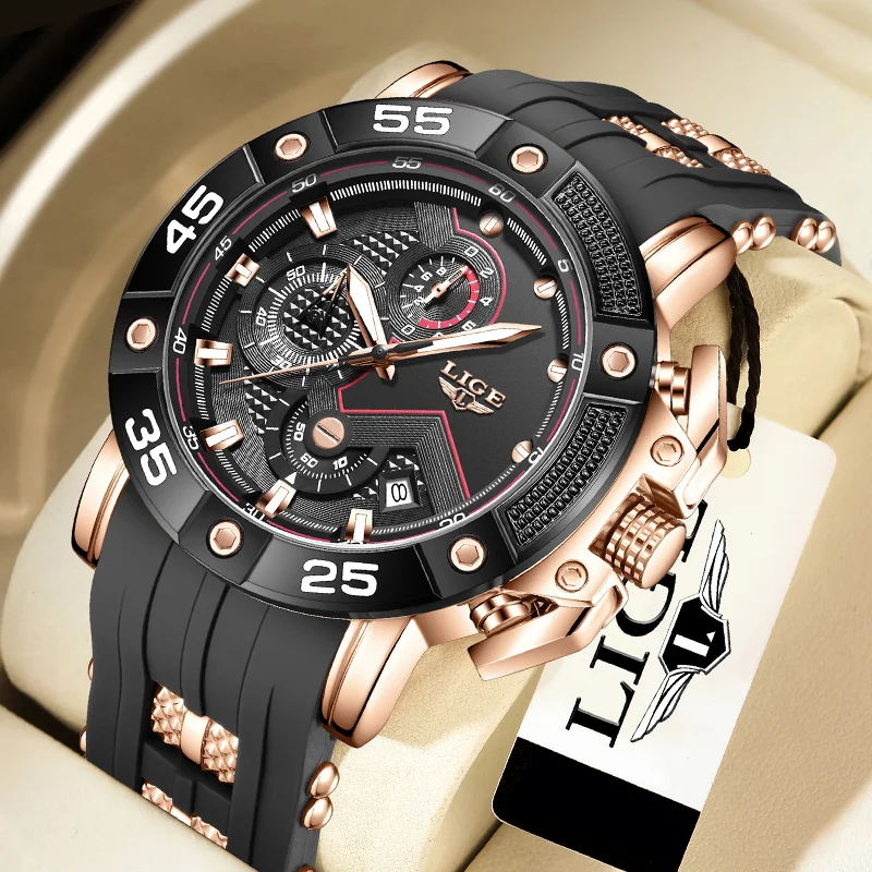 

LIGE модные кварцевые мужские часы лучший бренд класса люкс мужские часы хронограф спортивные мужские наручные часы светящиеся Relogio Masculino
