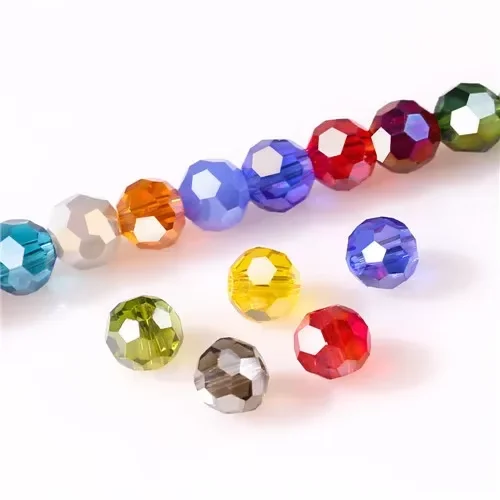 3 4 6 8 mm ronde kristalkralen gefacetteerde kleurrijke glazen kralen losse spacer kraal voor sieraden maken handwerk armband ketting DIY