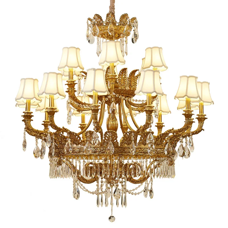 

All copper French European duplex chandelier