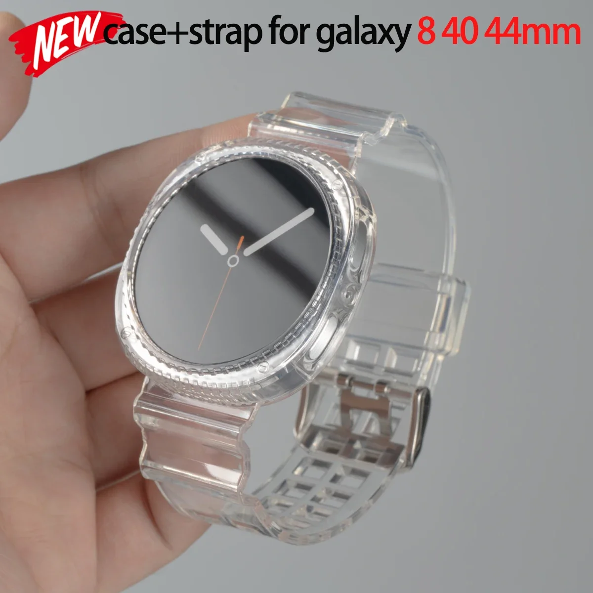Transparentes Band + Hülle für Samsung Galaxy Watch 8 40 mm 44 mm Zubehör Transparentes Armband Galaxy Watch 8 klassisches 46 mm Armband