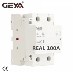 GEYA GYHC 2Phase 100A AC Contactor 220V 230V Din Rail Household Modular Contactor Switch Controller Smart Home Hotel Use