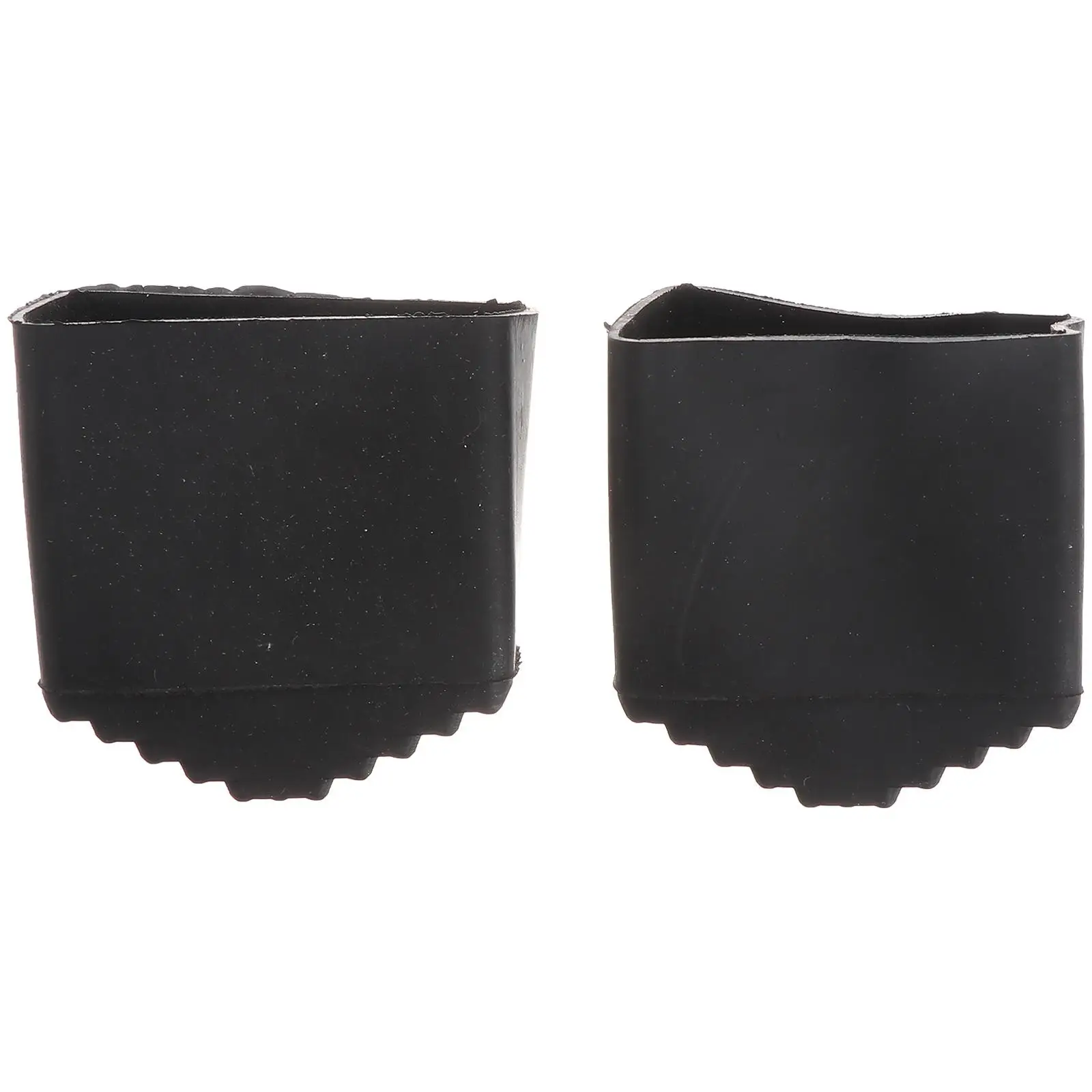 2 Pcs Ladder Feet Rubber Covers Non-slip Square Foot Pads 2x4cm Black Protective Caps for Metal Stairs Thick Wear-resistant image 4