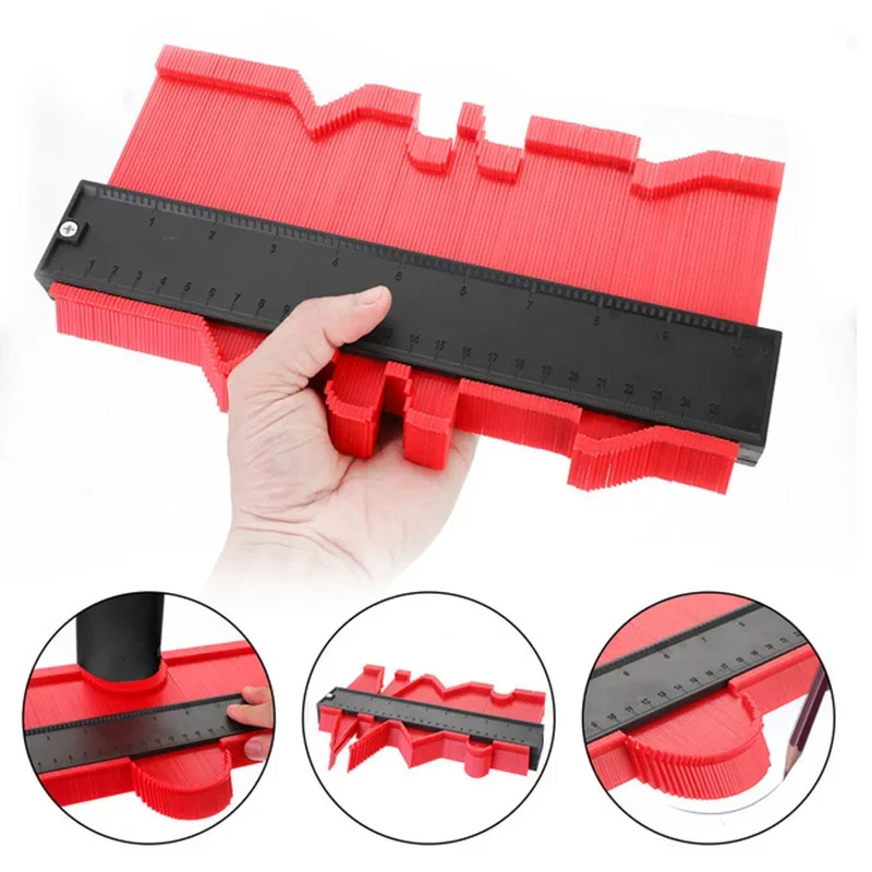 Woodwork Adjustable Contour Duplicator Measure Marking Cutting Template Multifunctional 5 10Inch Curved Ruler Type Taking Device