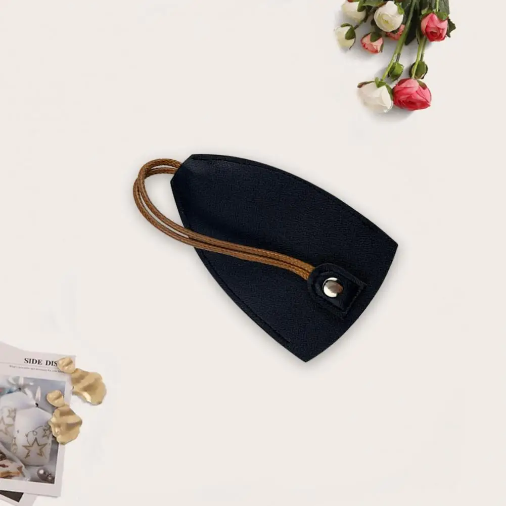 Drawstring Key Pouch Pull Out Key Case Handmade Faux Leather Drawstring Car Key Bag with Capacity Waterproof Protector Cover