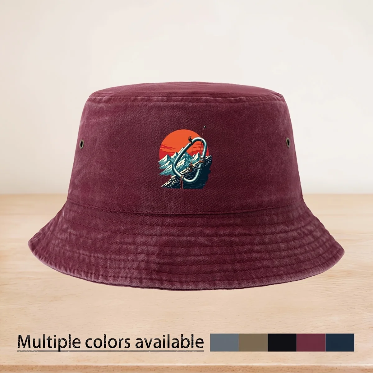 High-Quality Printed Outdoor Climbing Rope Ring Fisherman Hat Individual Casual Style Casual Hat Comfortable Truck Driver Fisher