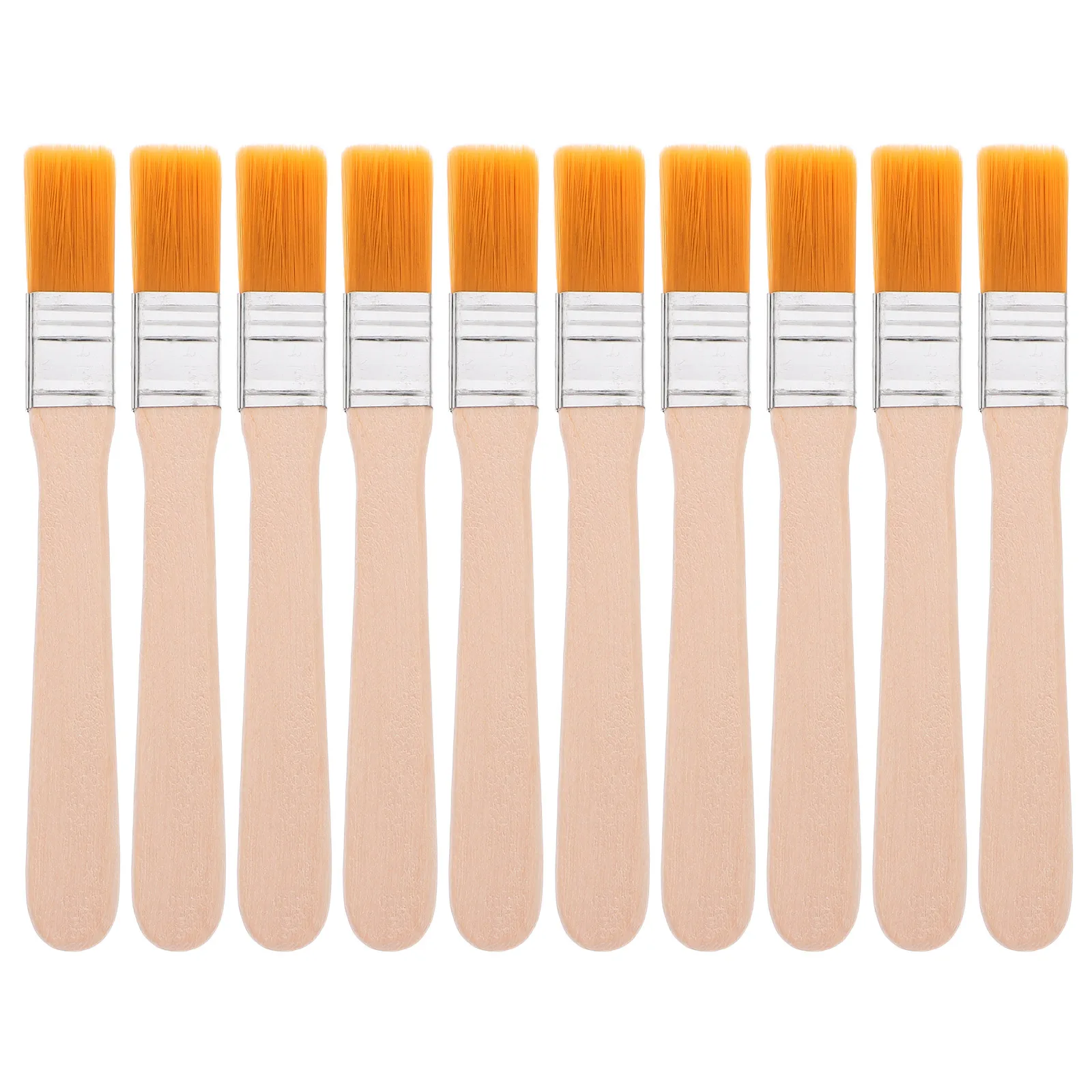 Ensemble de pinceaux à peinture en poils de Nylon, manche ergonomique en bois, multi-usage, artisanat d'art, peinture sur toile, petits pinceaux à garniture pour l'huile, 10 pièces