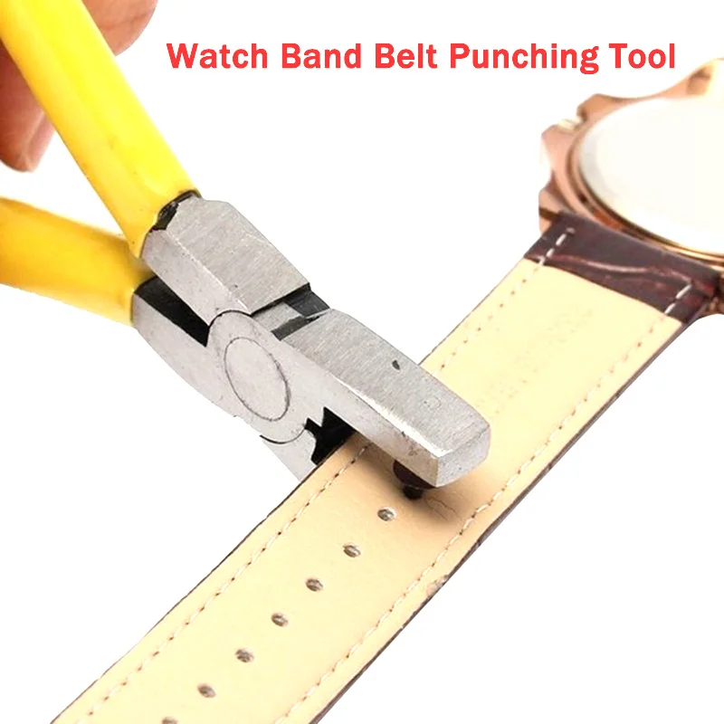 Universal Hand Leather Strap Watch Band Belt Punching Tool Small Round Hole Punch Pliers Tools Hand Tool