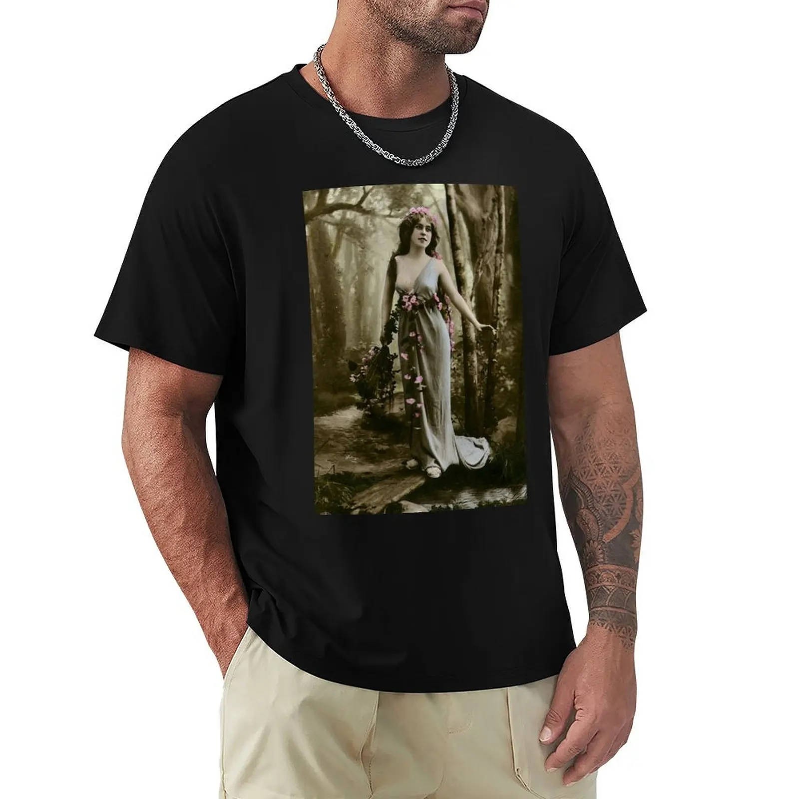 Camiseta Victorian-Vintage Risque Image, camiseta de manga corta para ejercicio en el gimnasio