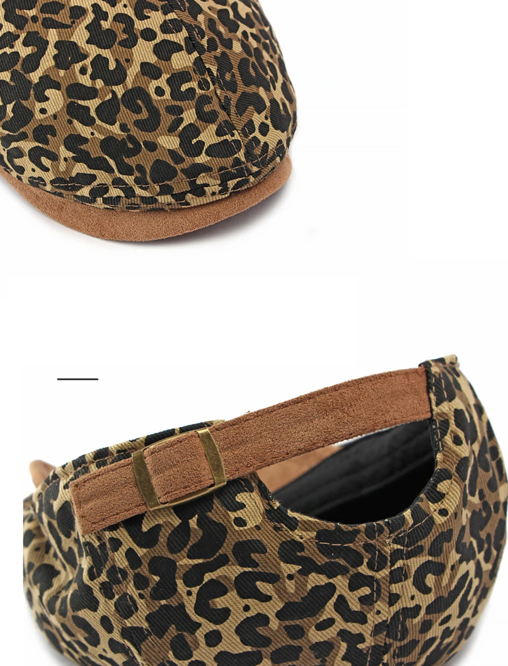 HT5119 Herren- und Damen-Baskenmützen Retro Künstler-Mütze Leopard Ivy Flat Cap Unisex Verstellbare Achteckige Baskenmütze – Detail 3