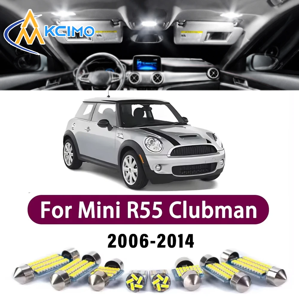 Neues LED-Canbus-Innenraumleuchten-Set für Lese-, Decken- und Schminkspiegelleuchten für Mini R55 Clubman 2006-2014, einfache Installation, fehlerfreie LED-Leuchten.