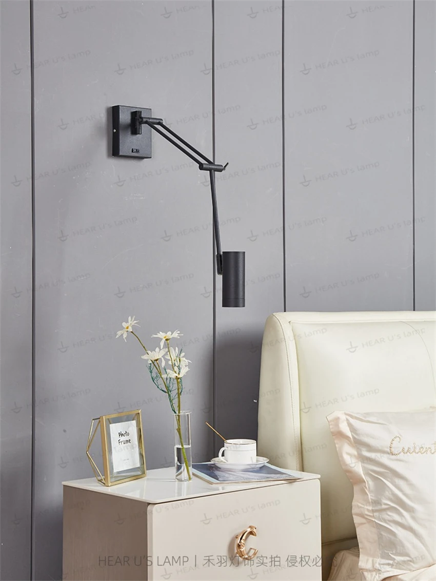 loft bedroom bedside lamp reading wall lamps retro industrial style rocker desk room eye protection wall sconces lights lighting