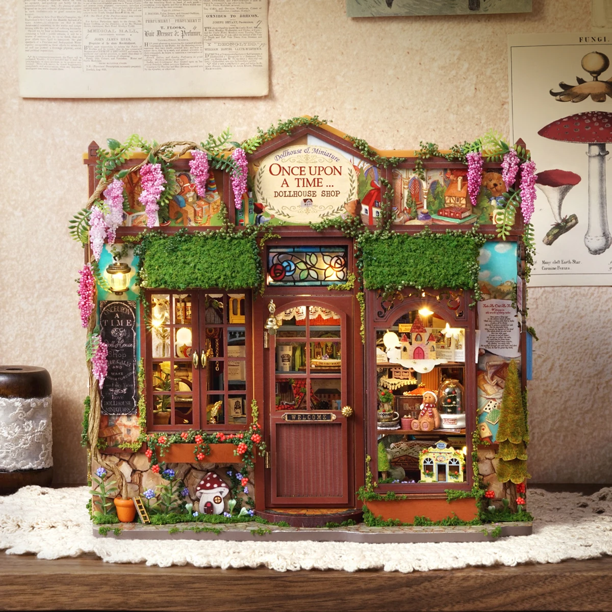 DIY Fairy-Tale Wonderhouse Casa Wooden Miniature Model Kit 3D Puzzle Doll Houses With Furniture Dollhouse for Friends Gifts