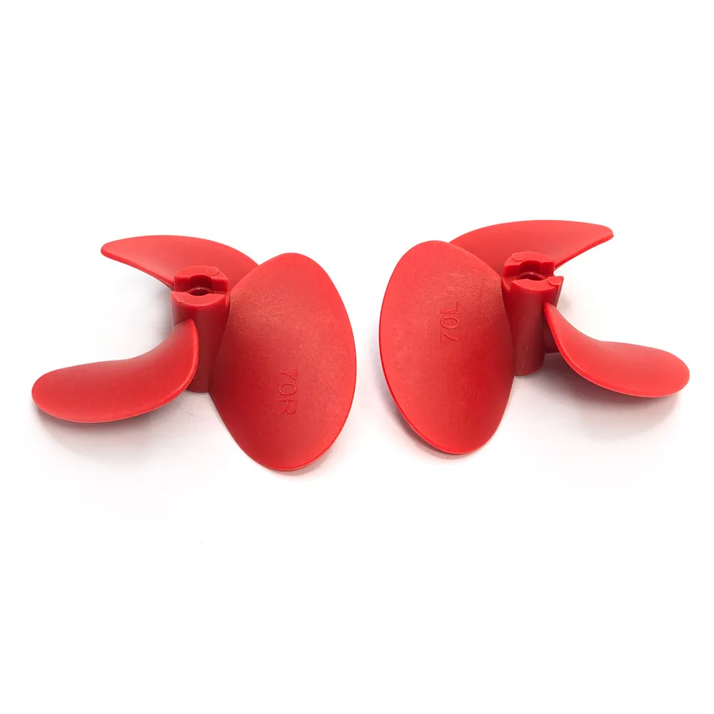 Hélice de paleta de nailon de fibra de vidrio para barco RC, barco simulado, Dron submarino, 3 cuchillas, 70mm, 80mm, 90mm, 100mm, CW/CCW, 5,0mm
